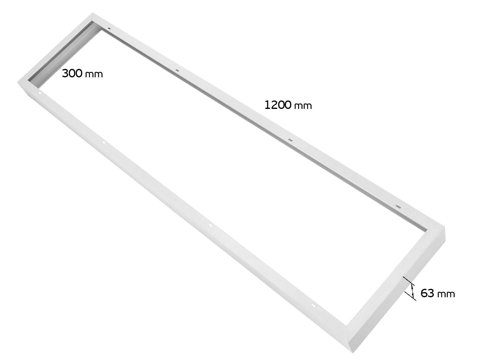 Ramka natynkowa do paneli LED 120x30 6.3cm metal